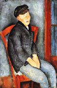 Amedeo Modigliani Young Seated Boy with Cap china oil painting reproduction